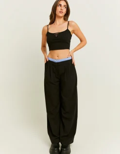 Pantaloni Wide Leg a Doppia Vita Neri^Tally Weijl Cheap
