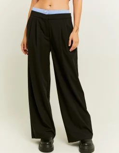 Pantaloni Wide Leg a Doppia Vita Neri^Tally Weijl Cheap