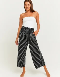 Pantaloni Wide Leg a Righe con Vita Elasticizzata^Tally Weijl Discount