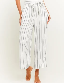 Pantaloni Wide Leg a Righe con Vita Elasticizzata^Tally Weijl Outlet