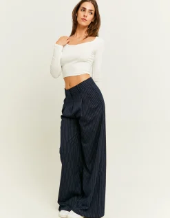 Pantaloni Wide Leg Gessati^Tally Weijl Cheap
