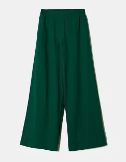 Pantaloni Wide Leg in Lino Verdi^Tally Weijl Cheap